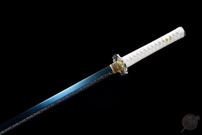 Ninjatō Fuyu 冬 – Blue High-Carbon Steel, White Saya – view 6