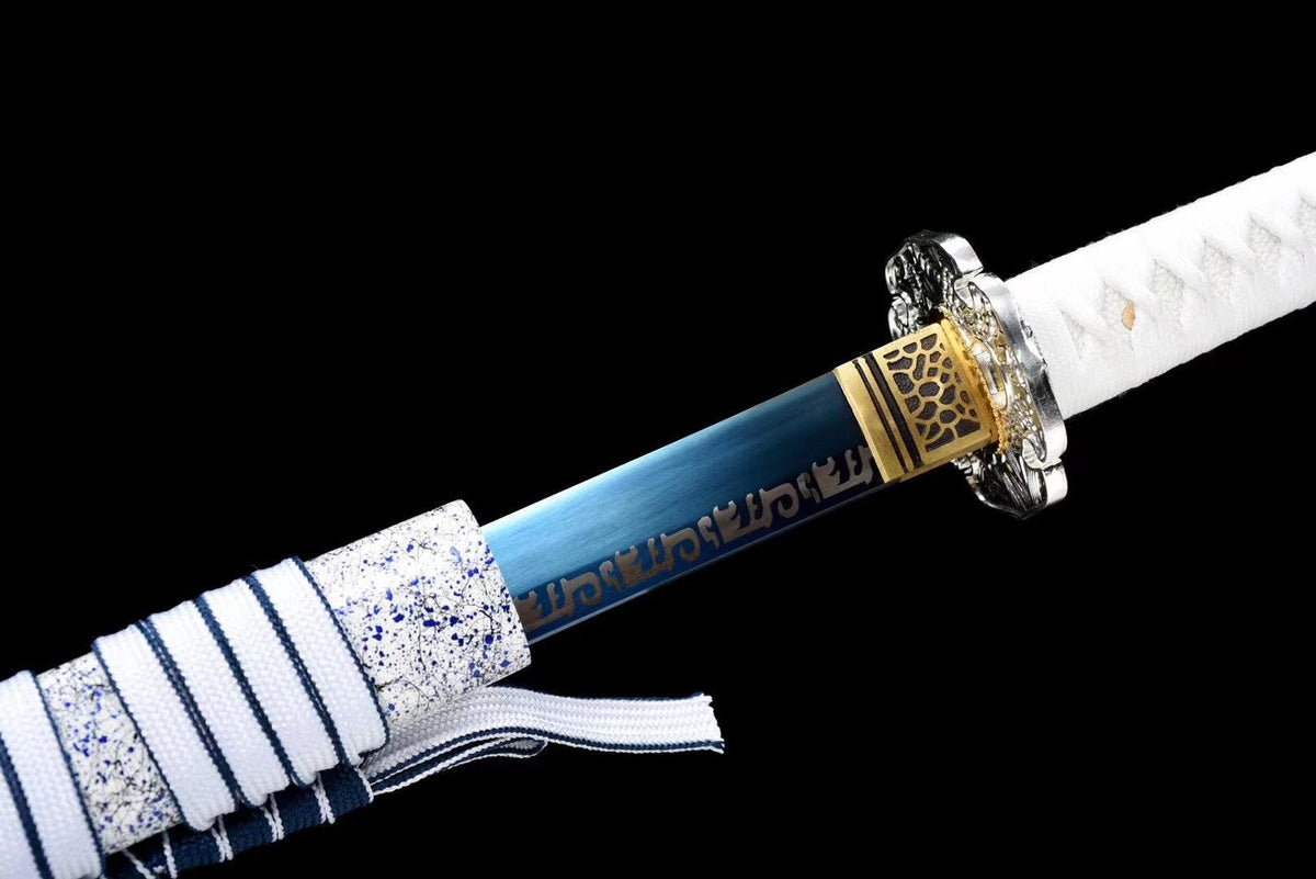 Ninjatō Fuyu 冬 – Blue High-Carbon Steel, White Saya – view 8