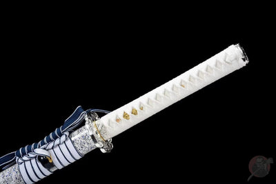 Ninjatō Fuyu 冬 – Blue High-Carbon Steel, White Saya – view 10