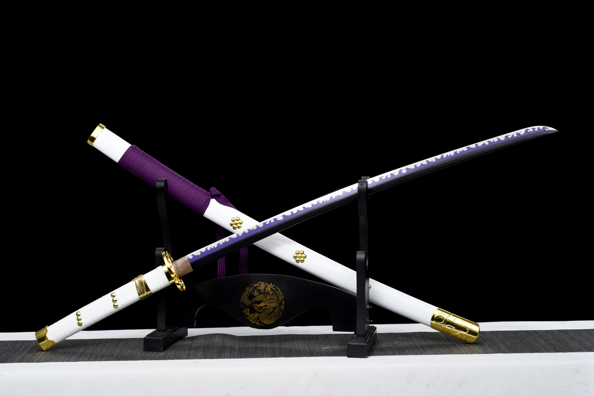 Ame no Habakiri Katana – 1060 Steel, White Lacquered Saya – view 4