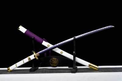 Ame no Habakiri Katana – 1060 Steel, White Lacquered Saya – view 4
