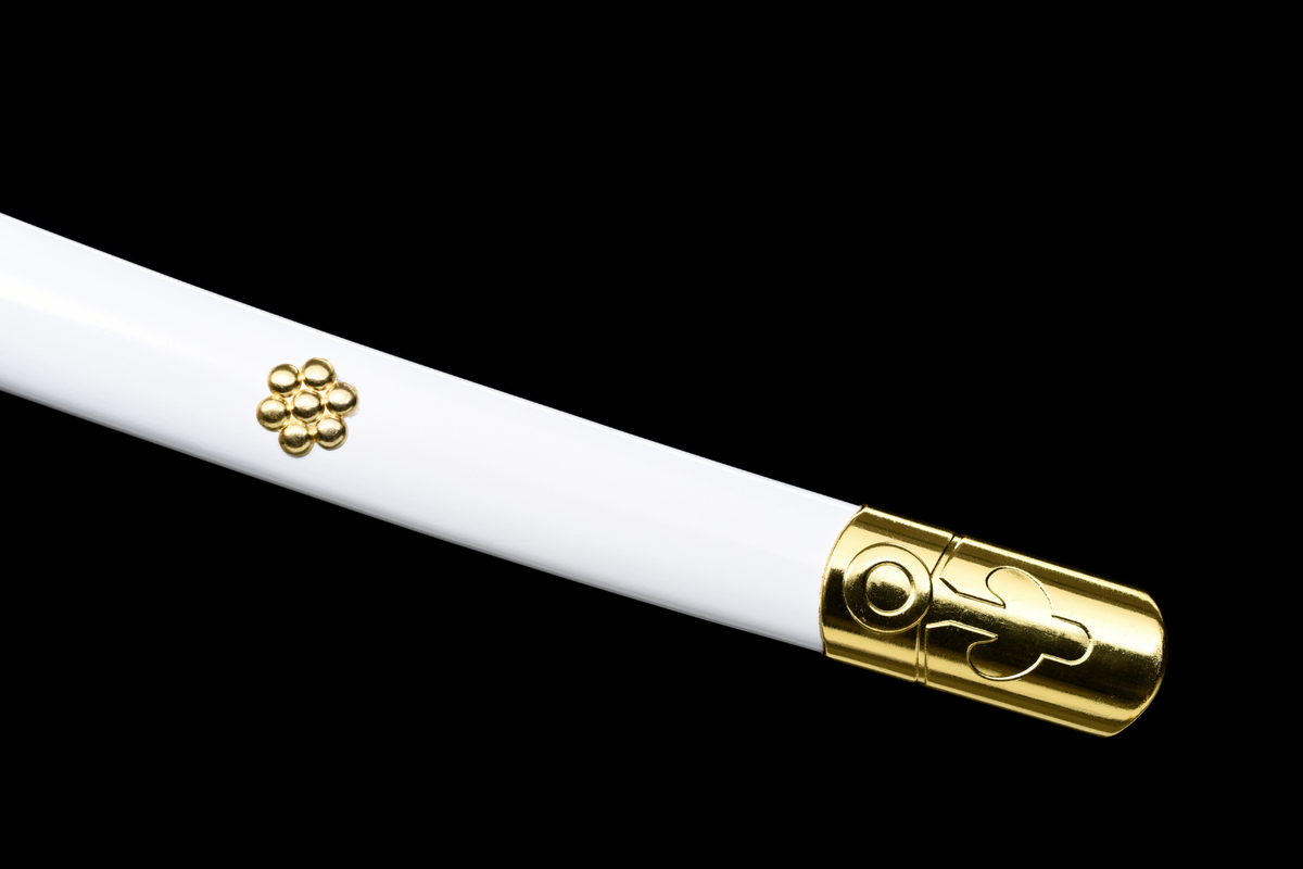Ame no Habakiri Katana – 1060 Steel, White Lacquered Saya – view 16