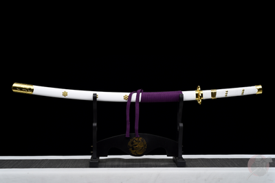 Ame no Habakiri Katana – 1060 Steel, White Lacquered Saya – view 3