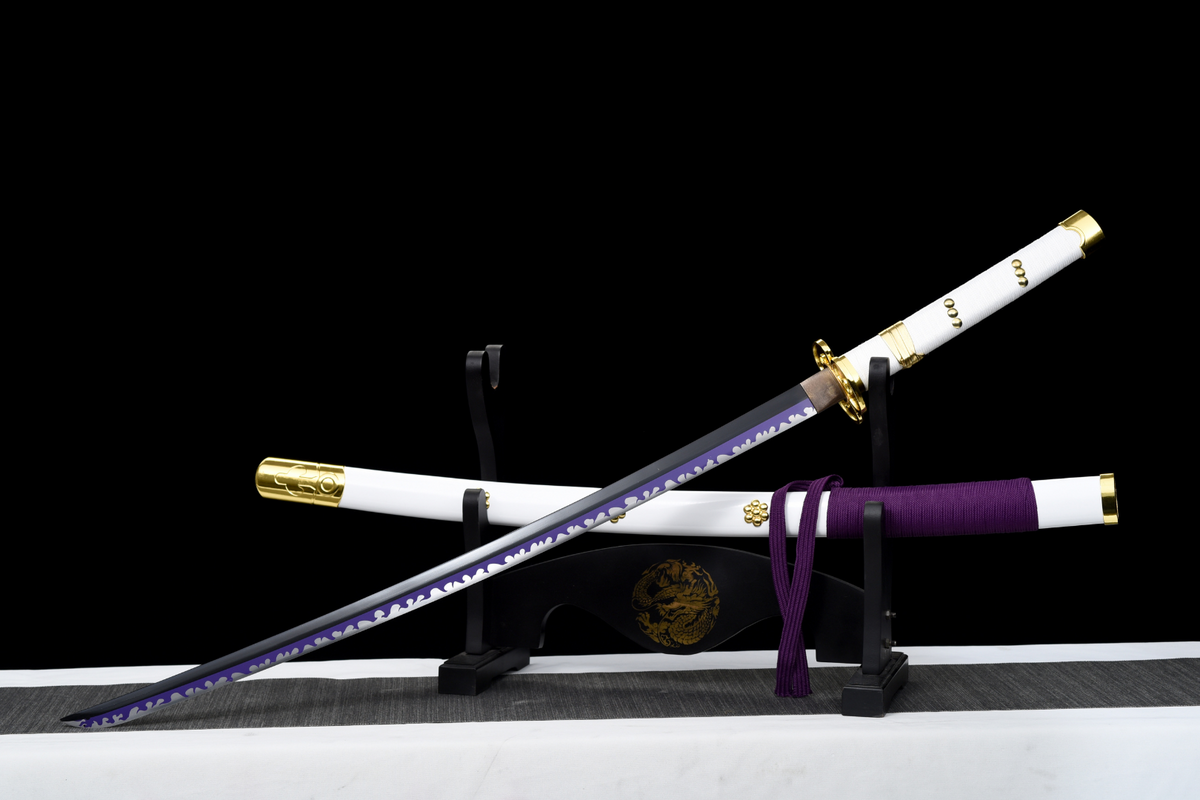 Ame no Habakiri Katana – 1060 Steel, White Lacquered Saya – view 6