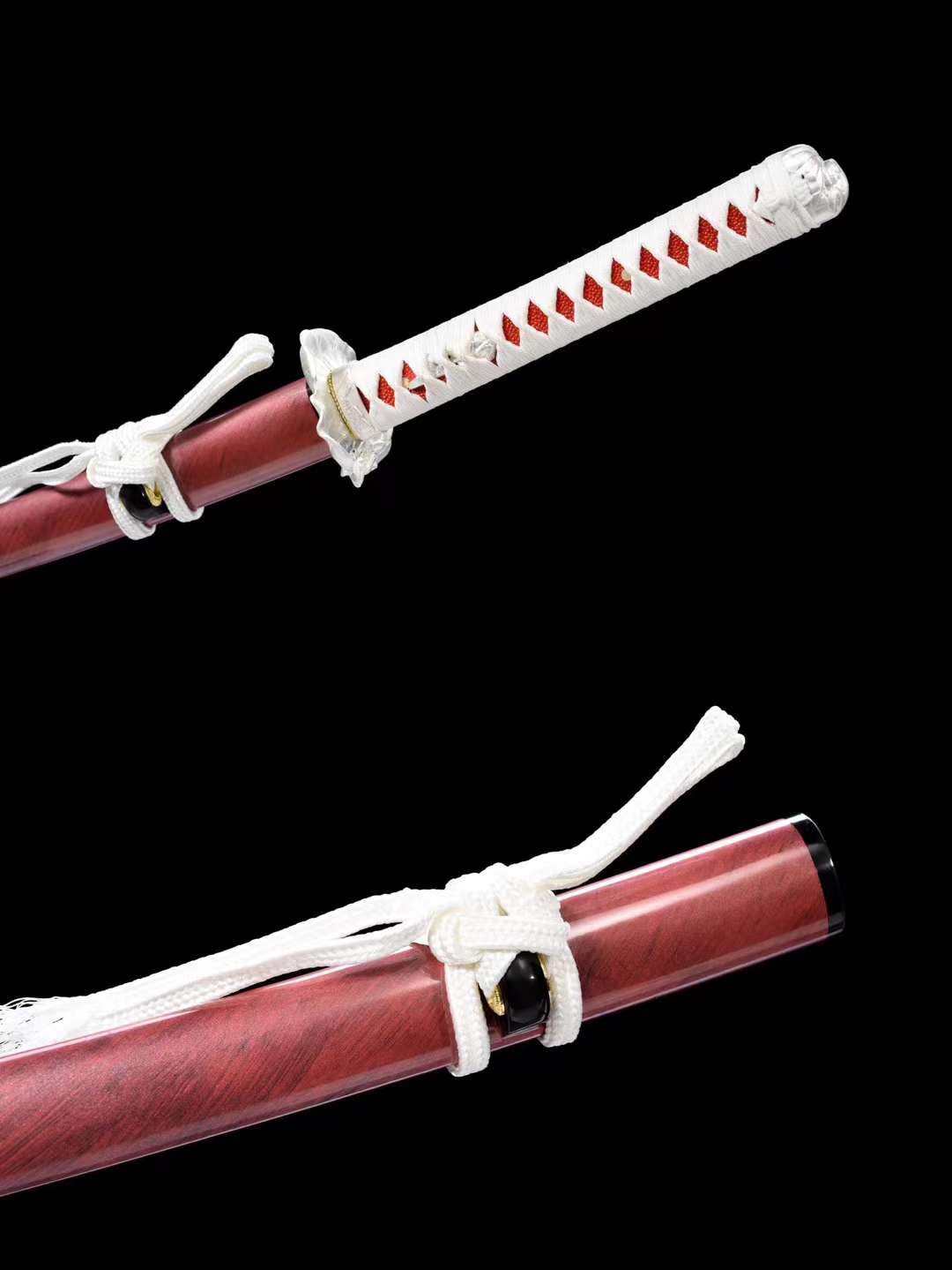 Purple Dragon Katana – 1060 Steel, Bo-hi, Red Saya – view 5