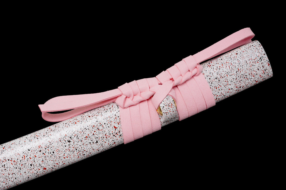 Katana Hanami 花見 – T10 Steel, Snow-white Sakura Saya – view 13