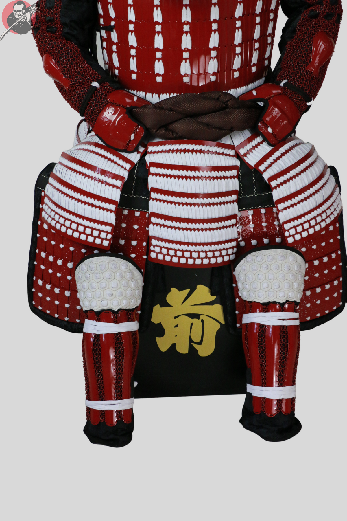 Aka Samurai Armour – Red Metal Kabuto, Menpo and Do – view 14