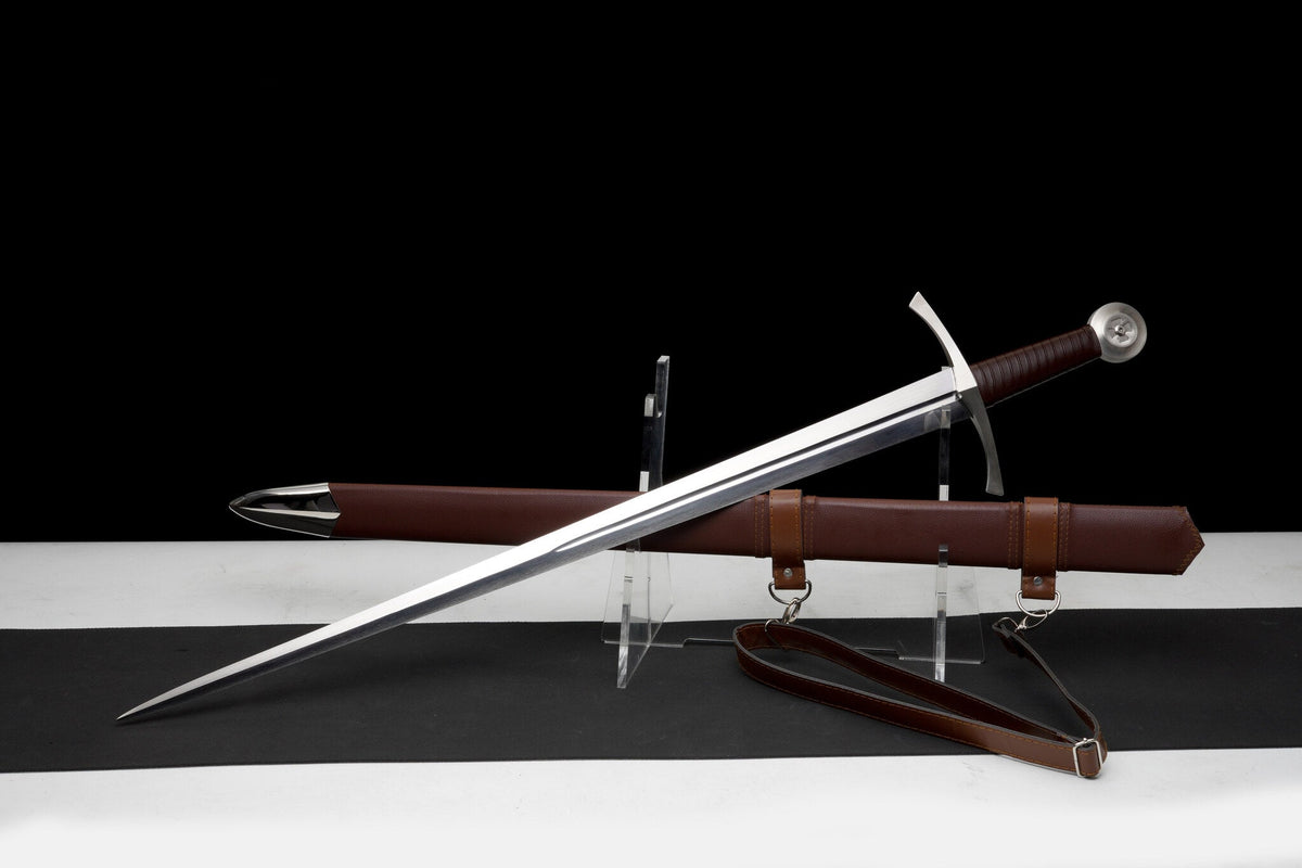Iron Crown Longsword – Knightly Arming Sword – view 3