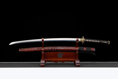 Akaryū 赤龍 Katana – T10 Steel, Red Dragon Saya, Full Tang – view 1