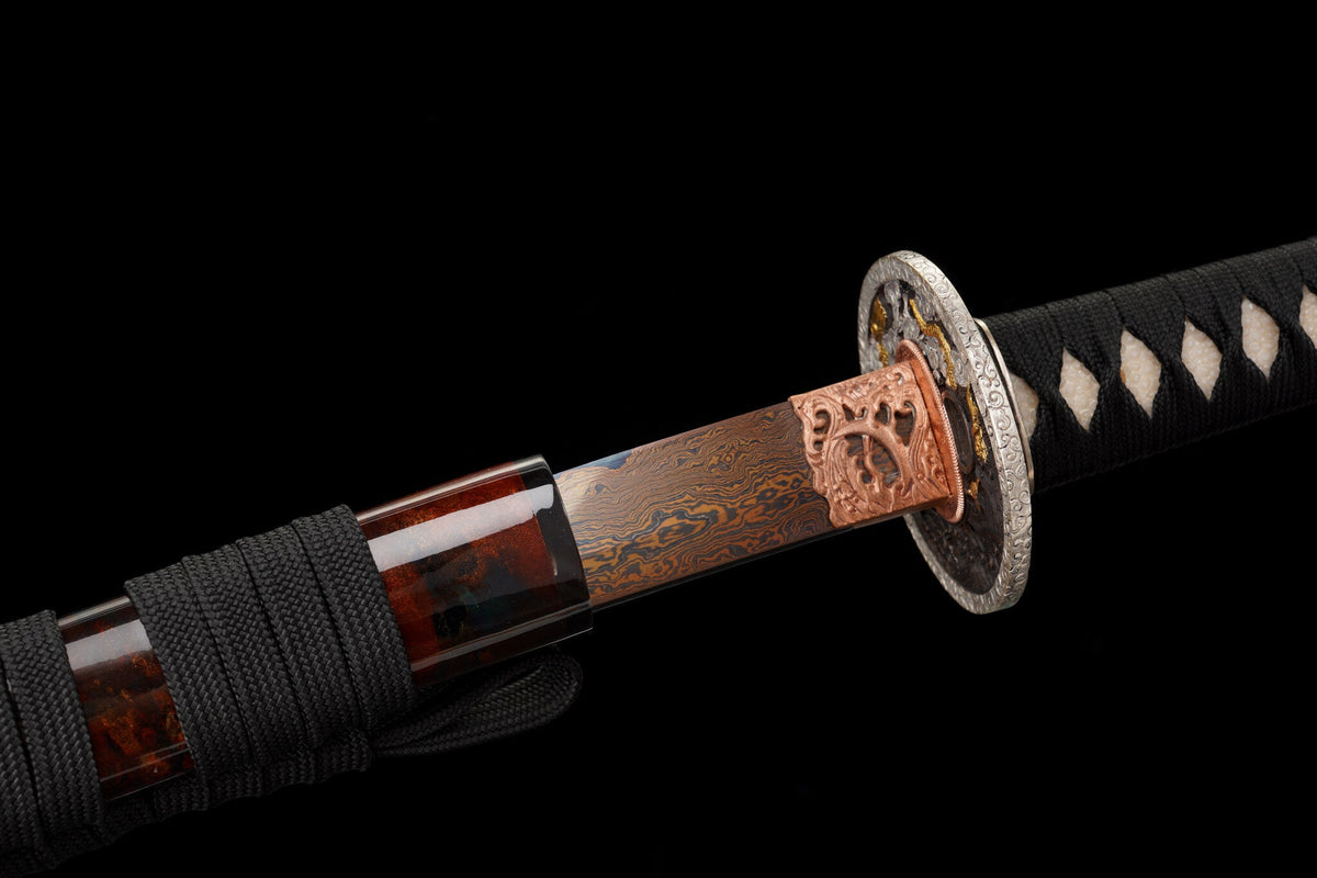 Guren 紅蓮 Katana – San-Mai "Red Roast" Blade – view 14