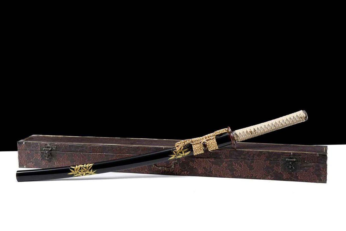 Ha 葉 Katana – Kobuse Forged, T10 Damascus Steel – view 3