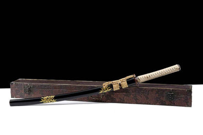Ha 葉 Katana – Kobuse Forged, T10 Damascus Steel – view 3