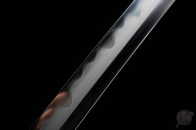 Kengen 権限 Katana – San-Mai T10 & Damascus Steel, Green Saya – view 6