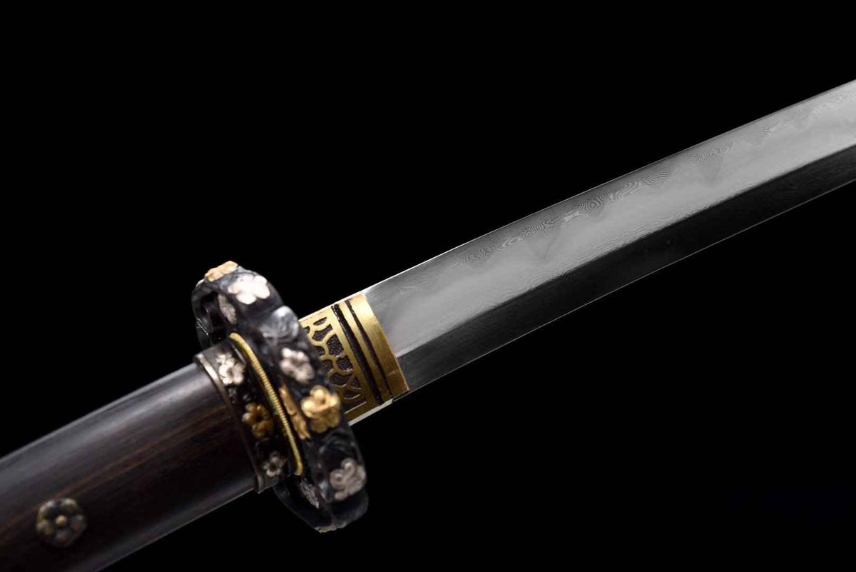 Katana Shujin 主人 – T10 Core with Damascus Hamon Steel – view 8