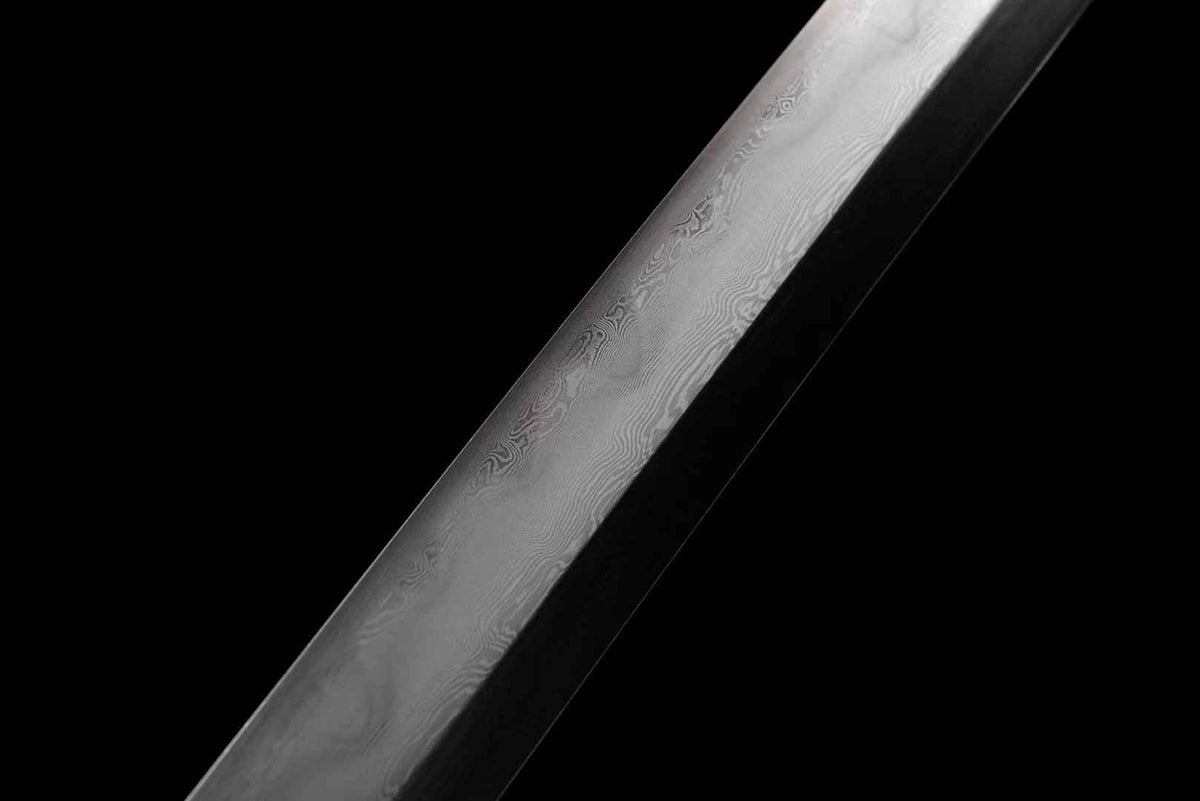Katana Shujin 主人 – T10 Core with Damascus Hamon Steel – view 9