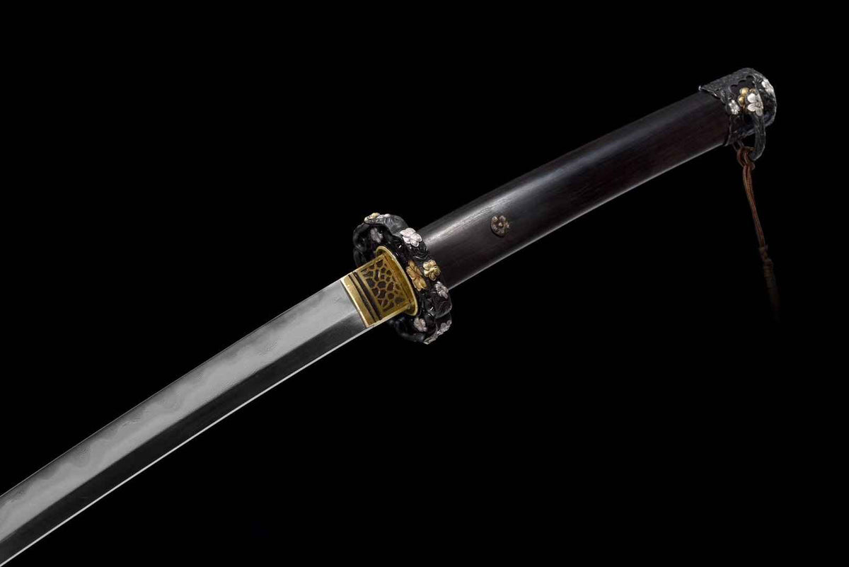 Katana Shujin 主人 – T10 Core with Damascus Hamon Steel – view 7