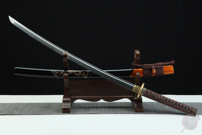 Katana Doragon ドラゴン – Damascus Steel, Dragon Tsuba – view 2