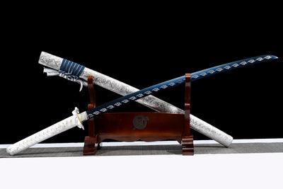 Fuyu 冬 Katana – Blue Blade, Manganese Steel – view 4