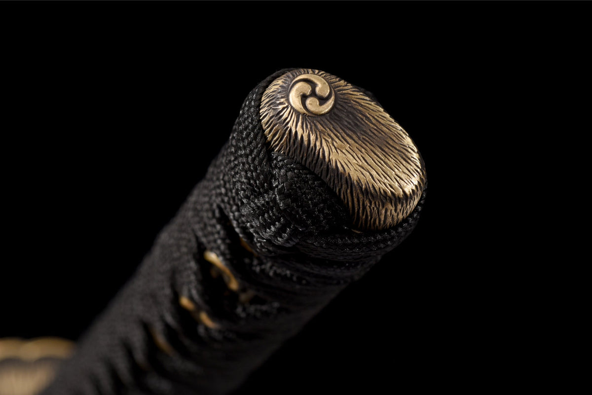 Hana Katana 花 – Dimpled Damascus Steel Blade, Floral Saya – view 18