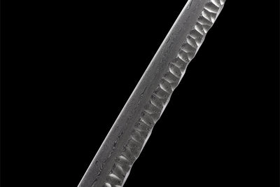 Hana Katana 花 – Dimpled Damascus Steel Blade, Floral Saya – view 8