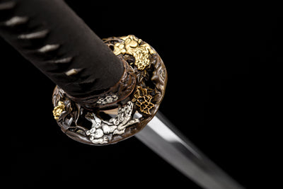 Katana Hanamai 花舞 – T10 and Damascus (Kobuse) Steel – view 8