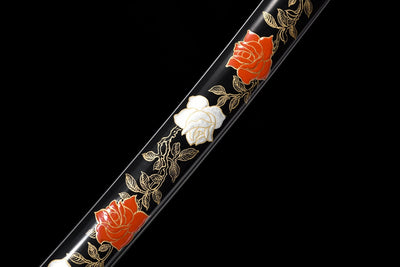 Katana Hanamai 花舞 – T10 and Damascus (Kobuse) Steel – view 16