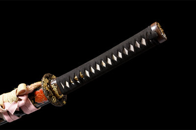 Katana Hanamai 花舞 – T10 and Damascus (Kobuse) Steel – view 13