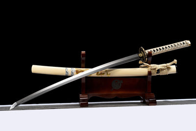 Kamon 家紋 Katana – Flexible Steel, Two Bo-hi, Dragon Saya – view 6