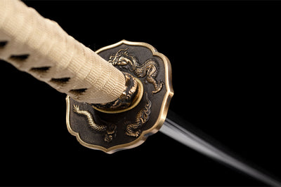 Kamon 家紋 Katana – Flexible Steel, Two Bo-hi, Dragon Saya – view 11