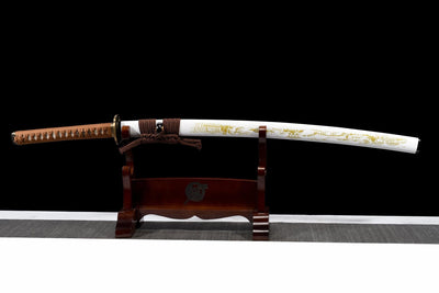 Keishou 景勝 Katana – T10 Steel, Ebony Saya, Mirror Polish – view 2