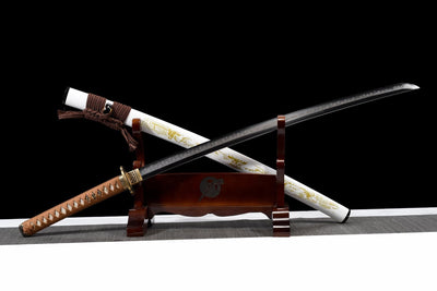 Keishou 景勝 Katana – T10 Steel, Ebony Saya, Mirror Polish – view 3