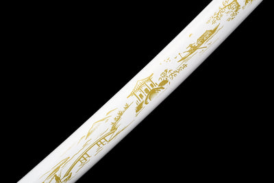 Keishou 景勝 Katana – T10 Steel, Ebony Saya, Mirror Polish – view 12