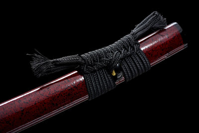 Ketsueki 血液 Katana — Red Saya, T10 Steel – view 17