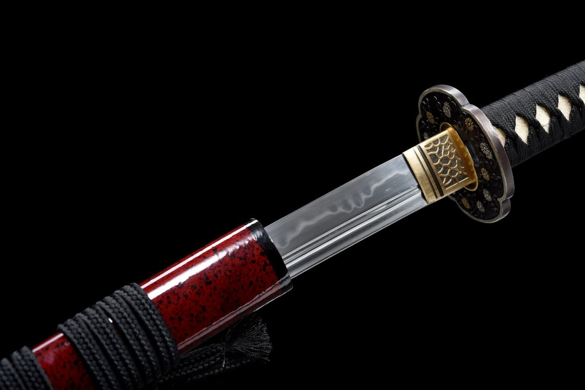 Ketsueki 血液 Katana — Red Saya, T10 Steel – view 15