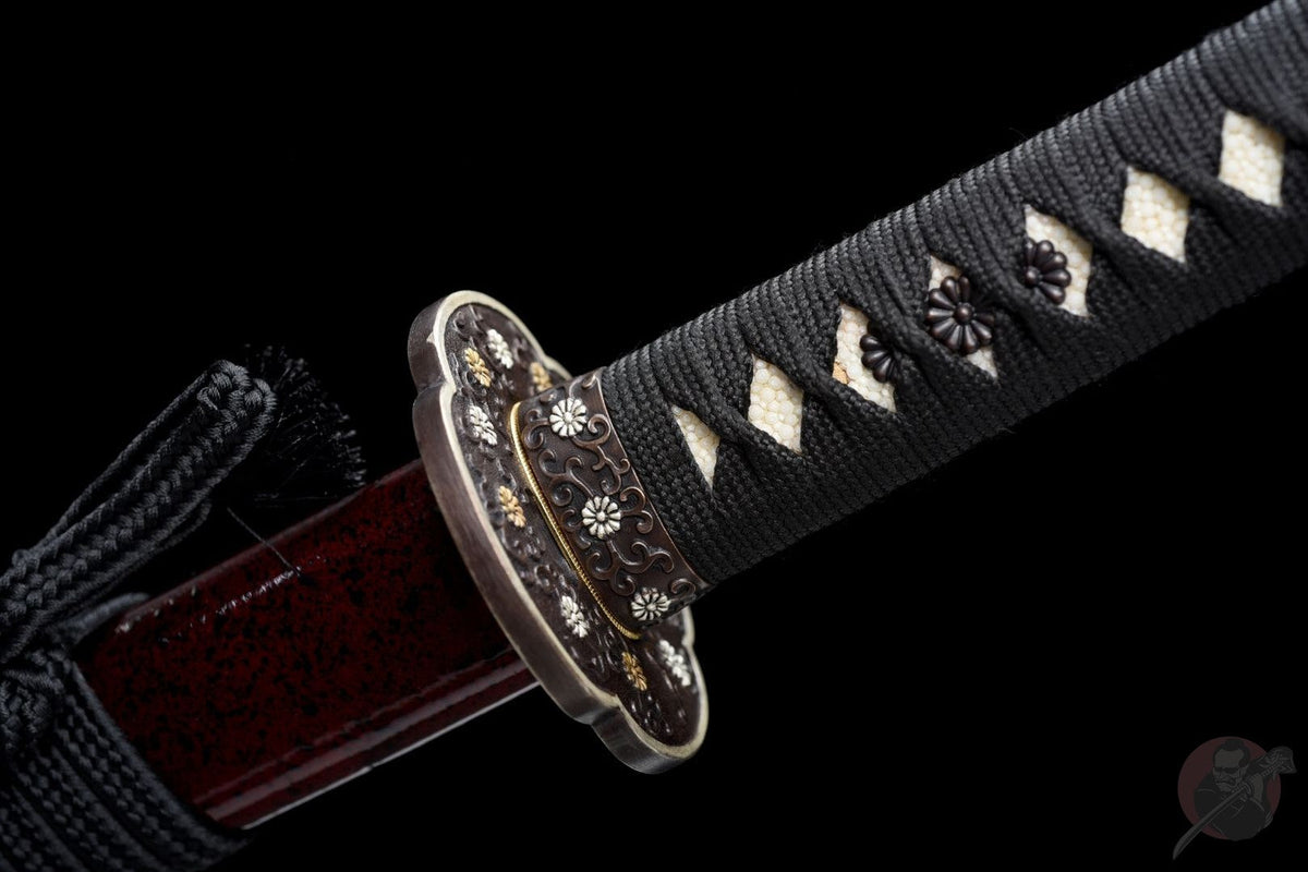 Ketsueki 血液 Katana — Red Saya, T10 Steel – view 11