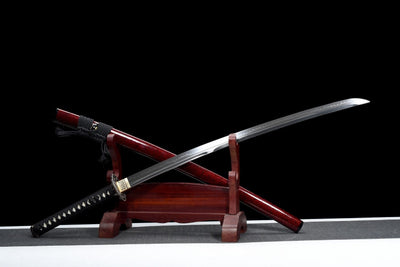 Ketsueki 血液 Katana — Red Saya, T10 Steel – view 3