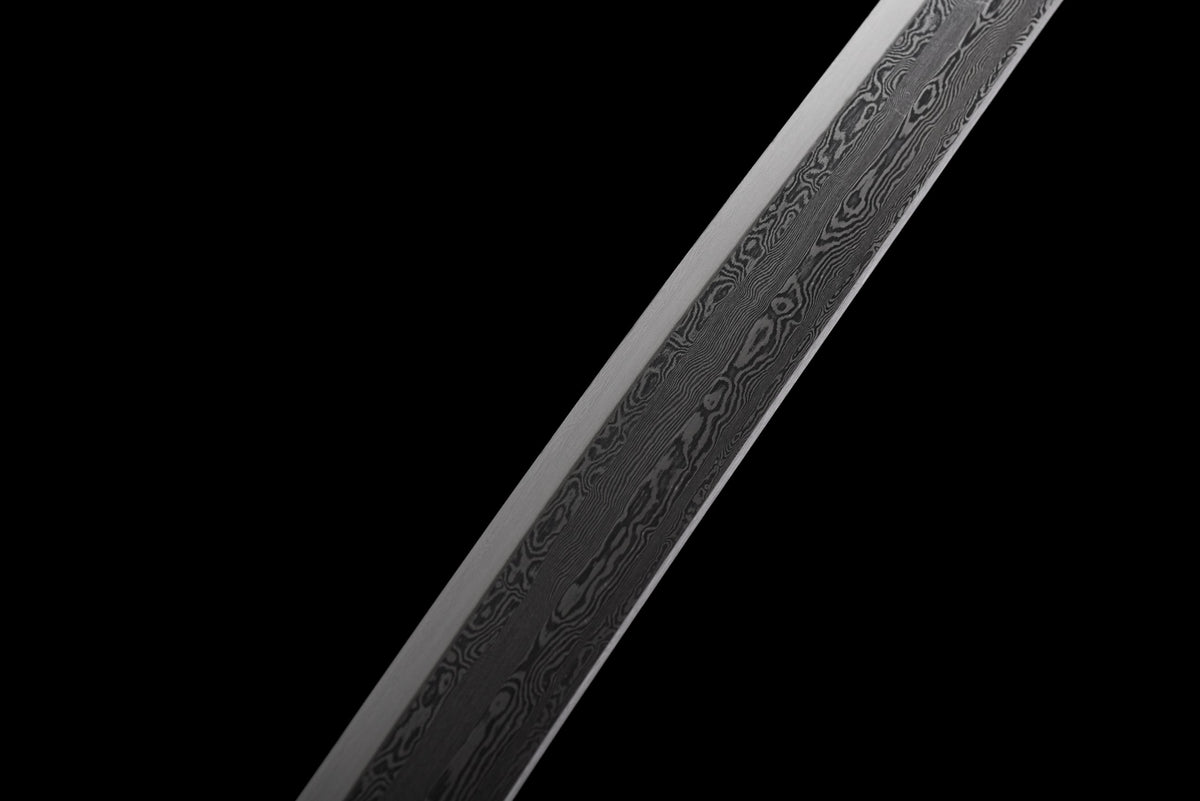 Midori no Yoru 緑の夜 Katana – Damascus Steel, Green-Black Saya – view 8