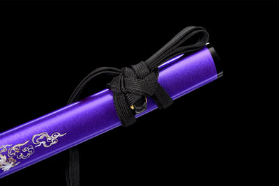 Murasaki Ryuu 紫竜 Katana – Purple 1060 Steel, Dragon – view 11