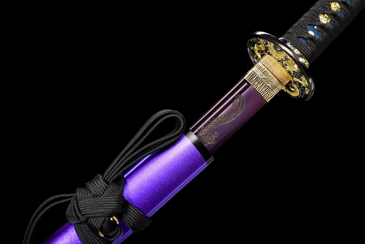 Murasaki Ryuu 紫竜 Katana – Purple 1060 Steel, Dragon – view 16
