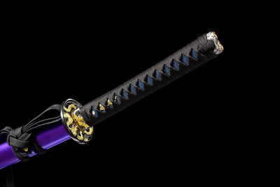 Murasaki Ryuu 紫竜 Katana – Purple 1060 Steel, Dragon – view 17