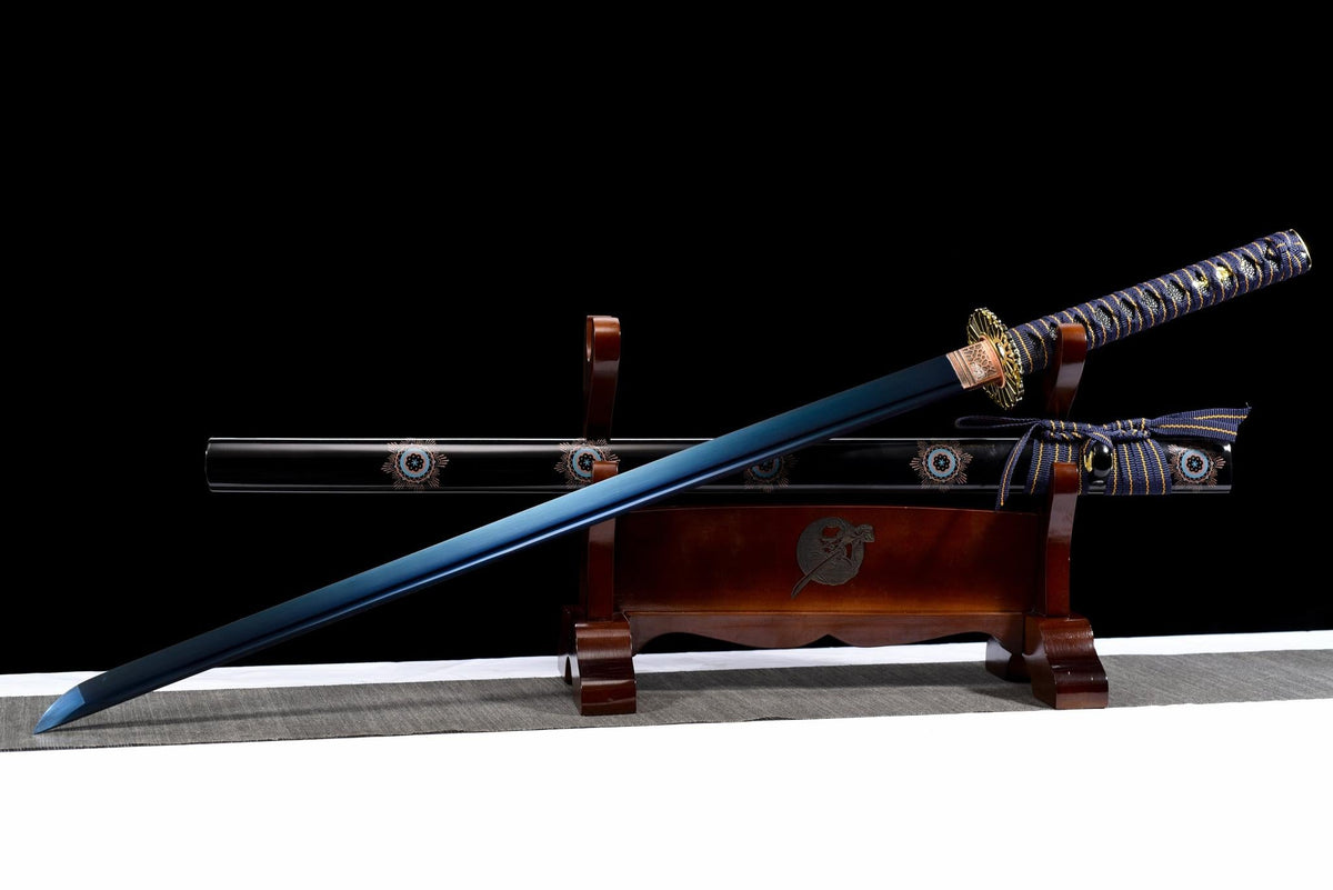 Murasaki 紫 Katana – Straight Purple-Sheen Blade – view 6