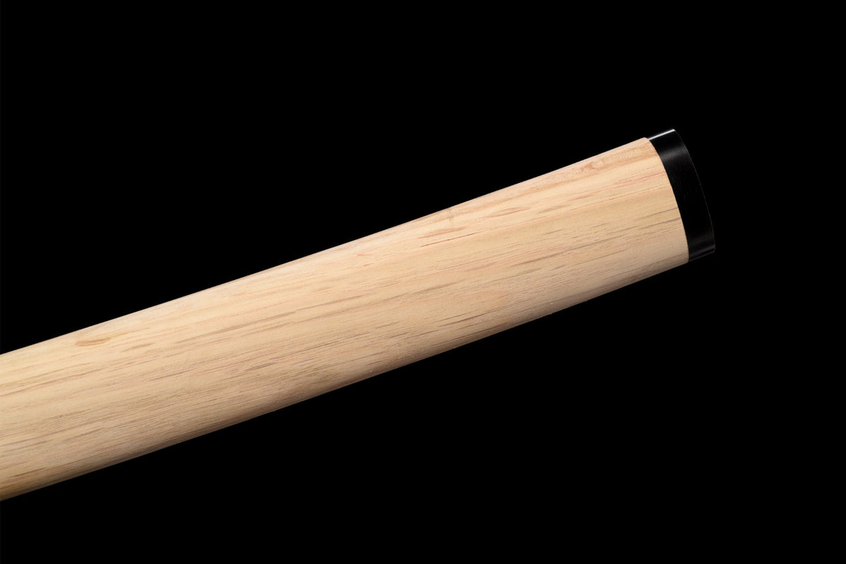 Shirasaya 白鞘 Katana — Damascus Steel, Natural Wood – view 10