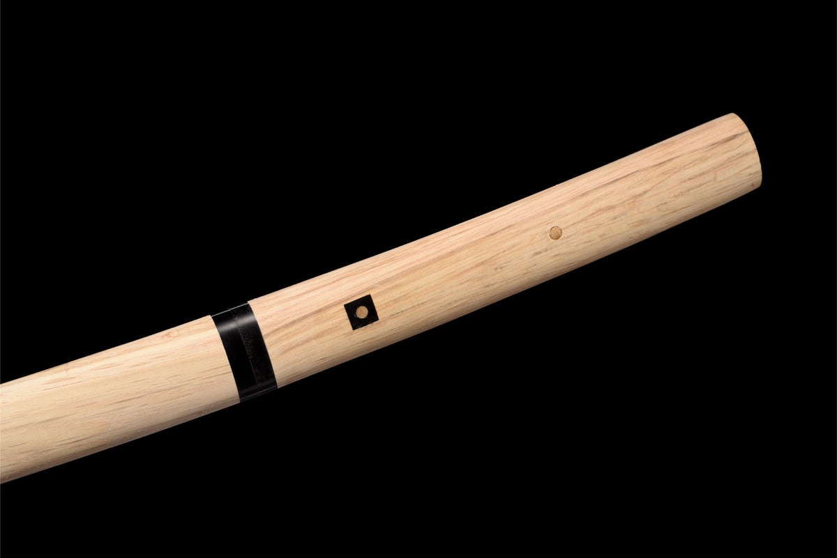 Shirasaya 白鞘 Katana — Damascus Steel, Natural Wood – view 13
