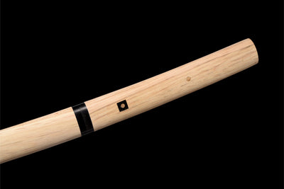 Shirasaya 白鞘 Katana — Damascus Steel, Natural Wood – view 13