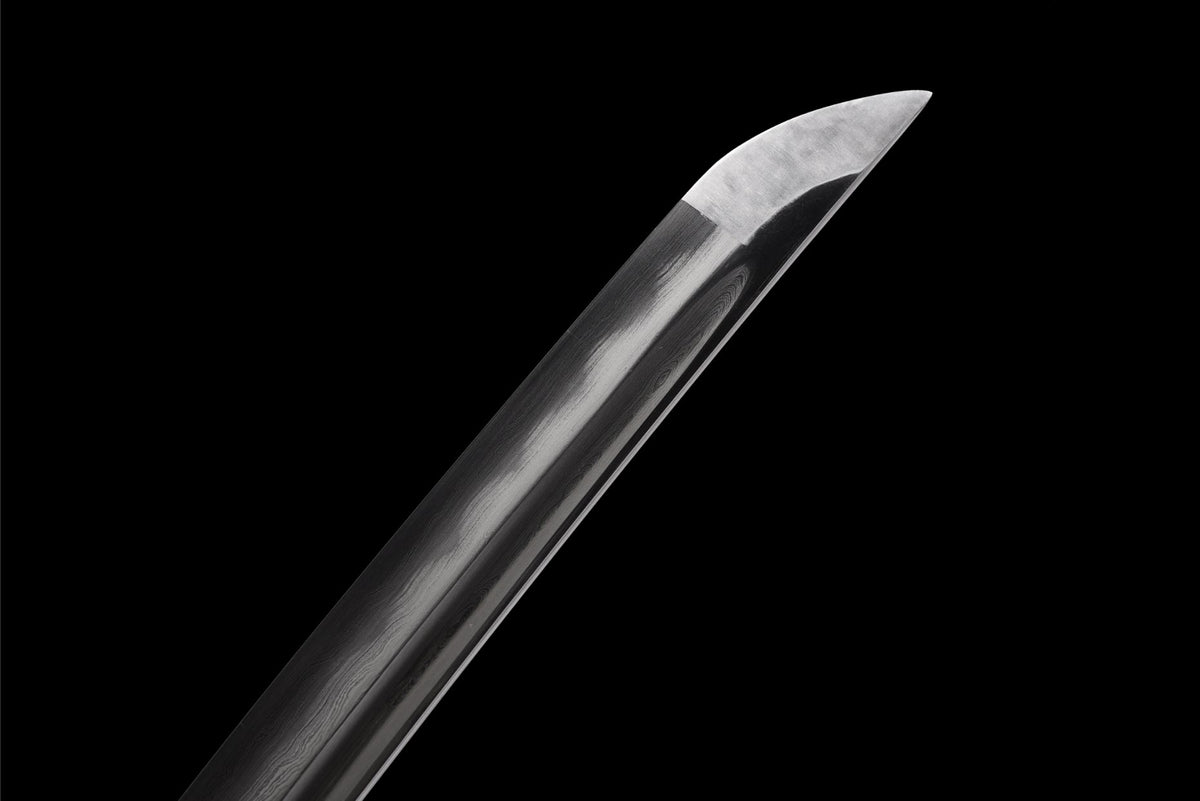Shirasaya 白鞘 Katana — Damascus Steel, Natural Wood – view 5