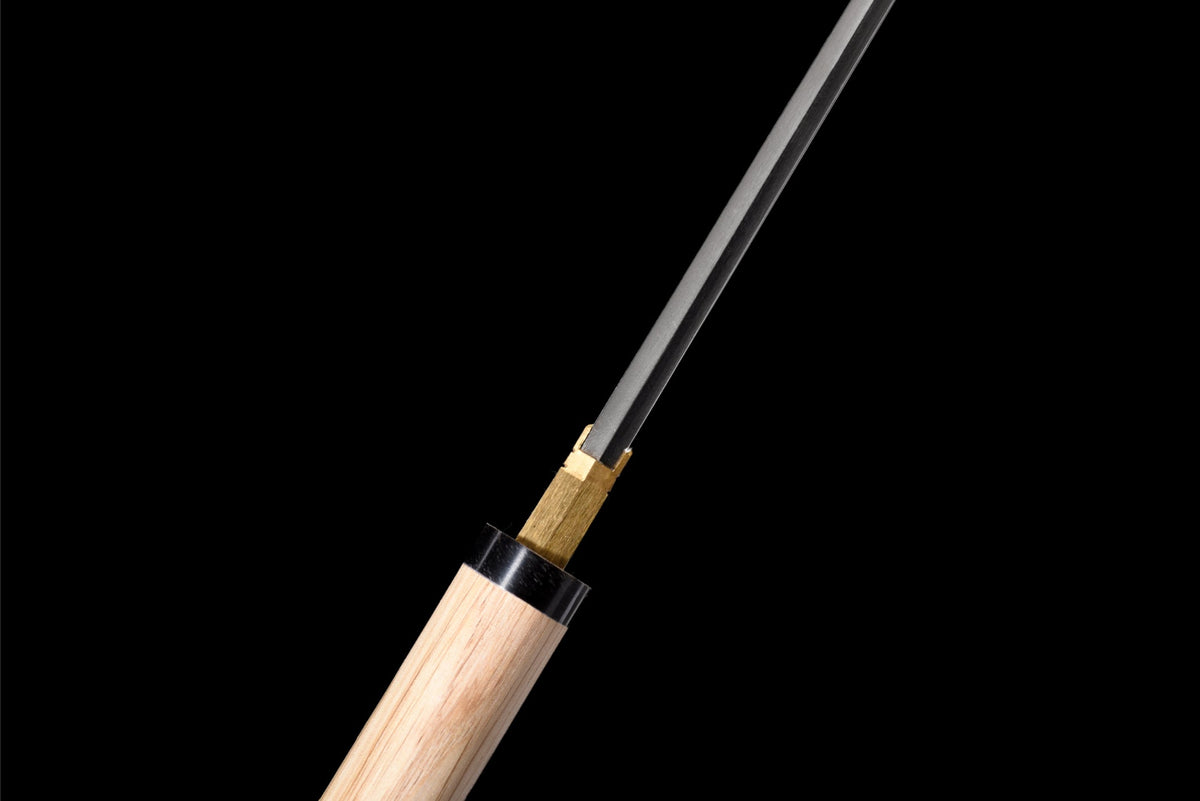 Shirasaya 白鞘 Katana — Damascus Steel, Natural Wood – view 8