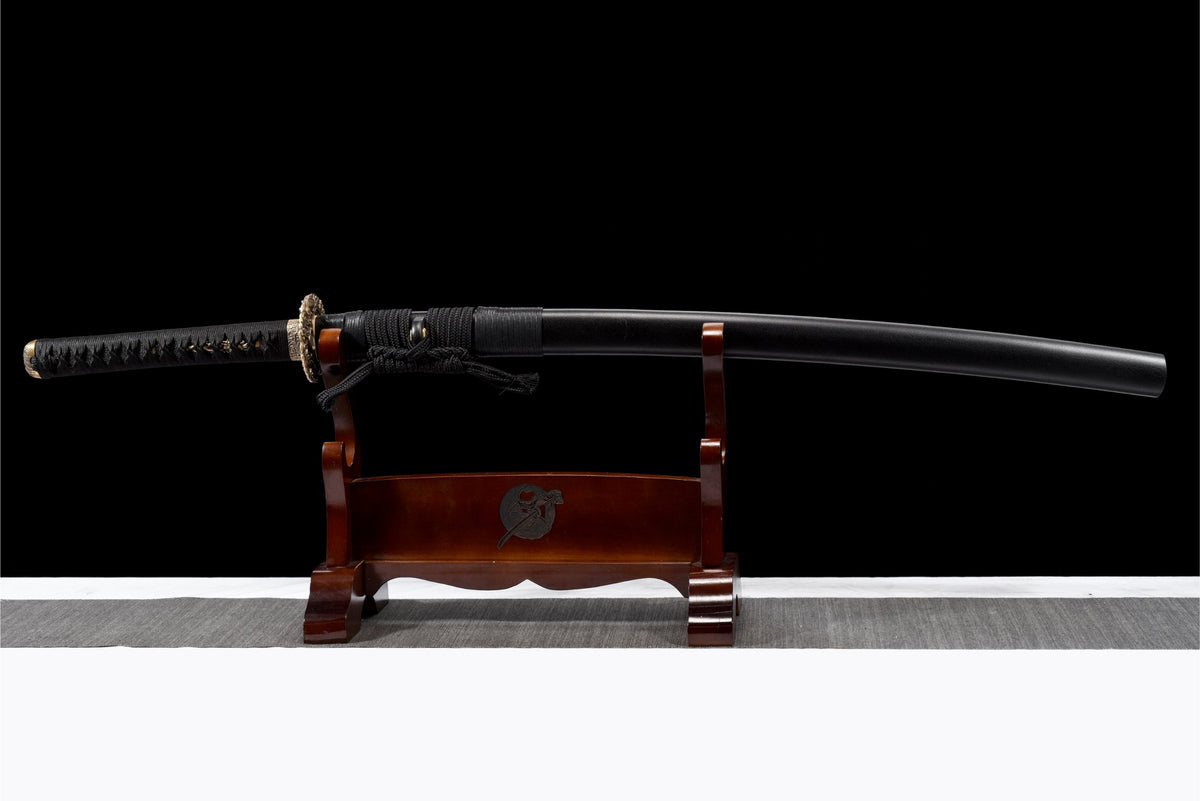 Shishi 獅子 Katana — T10 Steel, Mirror Polish, Black Saya – view 2