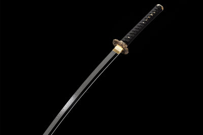 Shishi 獅子 Katana — T10 Steel, Mirror Polish, Black Saya – view 10