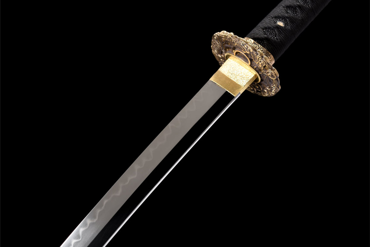 Shishi 獅子 Katana — T10 Steel, Mirror Polish, Black Saya – view 11