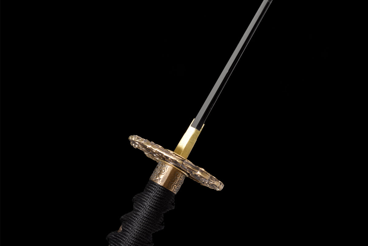 Shishi 獅子 Katana — T10 Steel, Mirror Polish, Black Saya – view 7